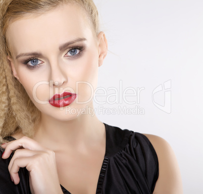 Young pretty woman with beautiful blond hairs Young pretty woman with beautiful blond hairs