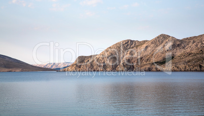 Sea lagoon enclosed by mountains