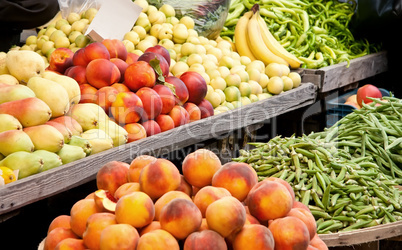 Fresh Organic Fruits and Vegetables At A Street Market