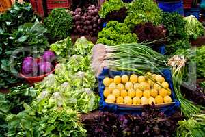 Fresh Organic Vegetables At A Street Market In Istanbul, Turkey.