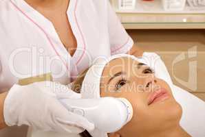 Laser hair removal in professional studio.