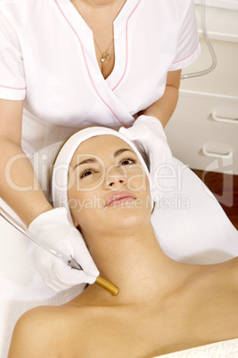 Laser hair removal in professional studio.