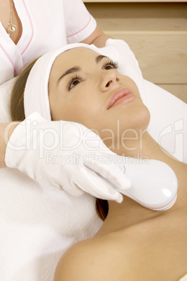 Laser hair removal in professional studio.