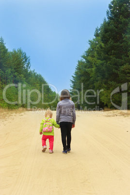 little travellers go on the forest road