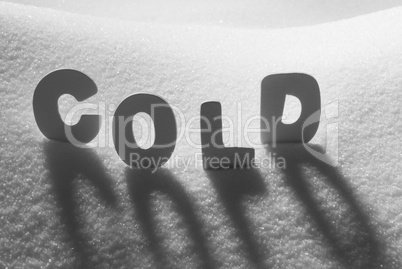 White Word Cold On Snow