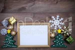 Frame With Christmas Decoration And Copy Space