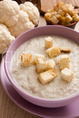 Soup cauliflower puree