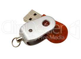 USB red and silver pendrive