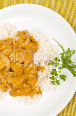 Zurich ragout with rice