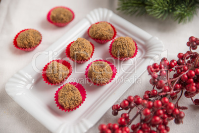 Weihnachtliche Pralinen