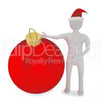 Human figure with Christmas ball