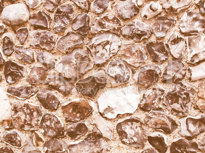 Retro looking Flint wall