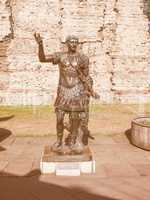 Retro looking Trajan statue in London