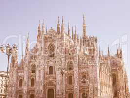 Retro looking Milan Cathedral