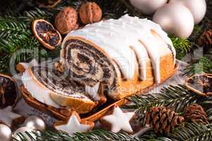 Christmas poppy seed cake