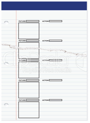 Storyboard before shooting film