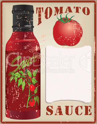 Vintage card for the recipe tomato sauce