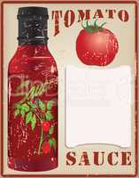 Vintage card for the recipe tomato sauce