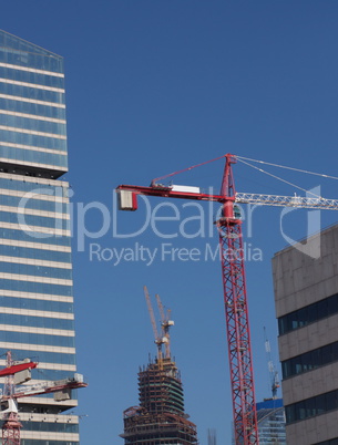 crane tower on sky background