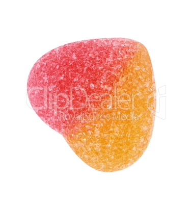 Fruit Jelly with Heart Shape Isolated