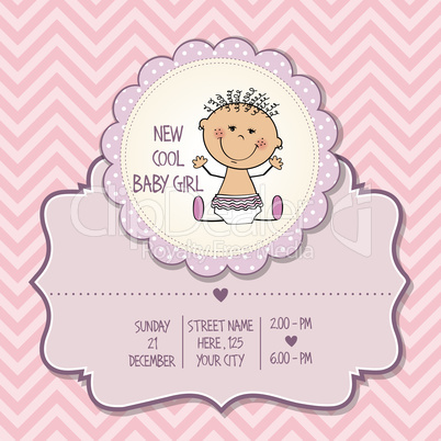 baby girl shower card