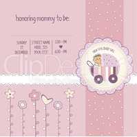 baby girl shower card