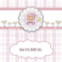 baby girl shower card