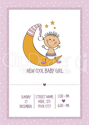 baby girl shower card