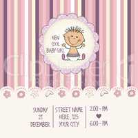 baby girl shower card