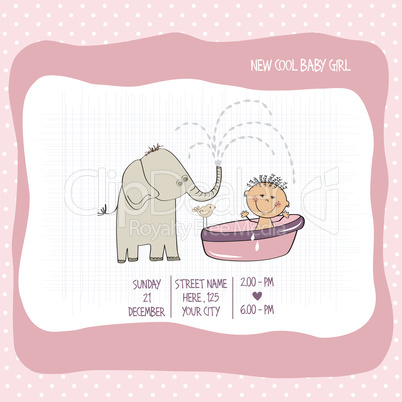 baby girl shower card