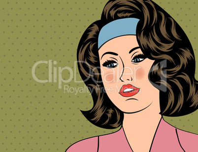 Pop Art illustration of girl