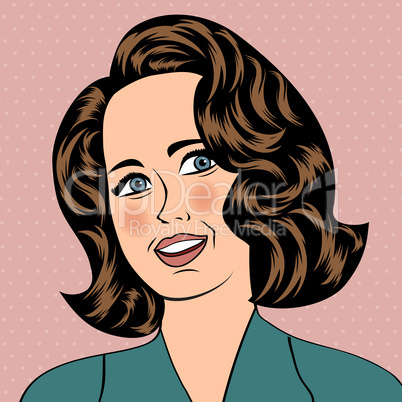 Pop Art illustration of girl