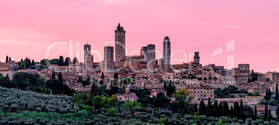 San Gimignano in the evening light