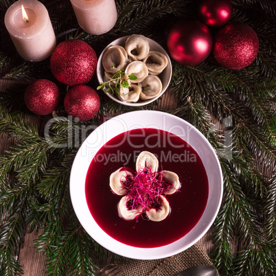red borscht soup