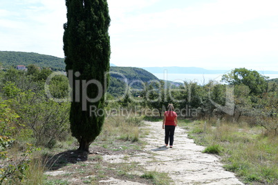 Wandern an der Schlucht zwischen Labin und Rabac