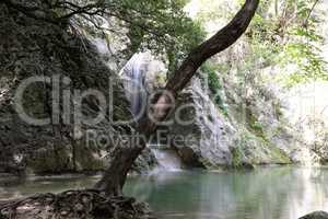 Wasserfall in der Schlucht zwischen Labin und Razac