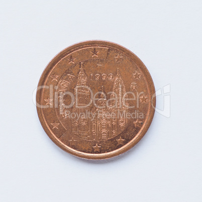 Spanish 5 cent coin