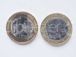 Austrian 1 Euro coin