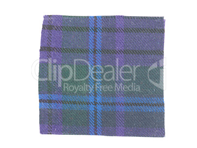 Tartan fabric sample