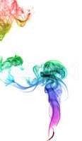 Abstract multicolored smoke