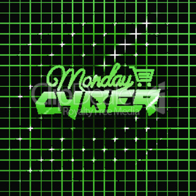 Cyber Monday, online shopping and marketing concept, vector illustration.