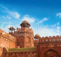 The Red Fort on sunny day