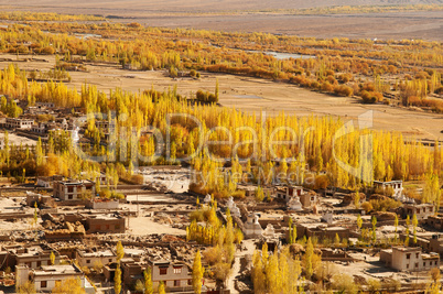 Leh village landscape in northen India