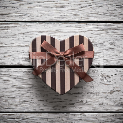 Heart shaped Valentines Day gift box