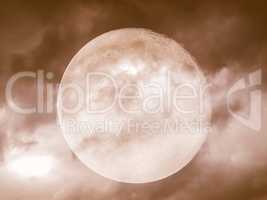 Stormy weather moon
