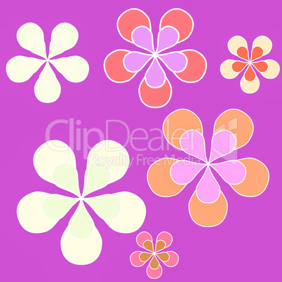 Floral sixties background