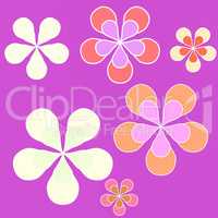 Floral sixties background