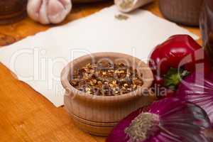 Crushed Mexican peppers