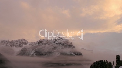 time lapse sunset with fog and clouds at summit 11719