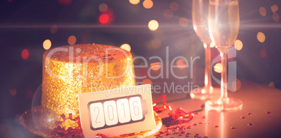 Table at new years eve celebration